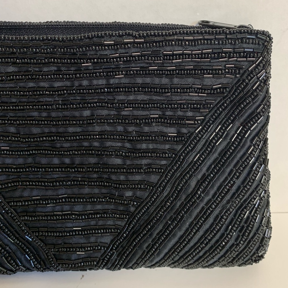 Vintage Black Beaded Clutch - Picture 5 of 7